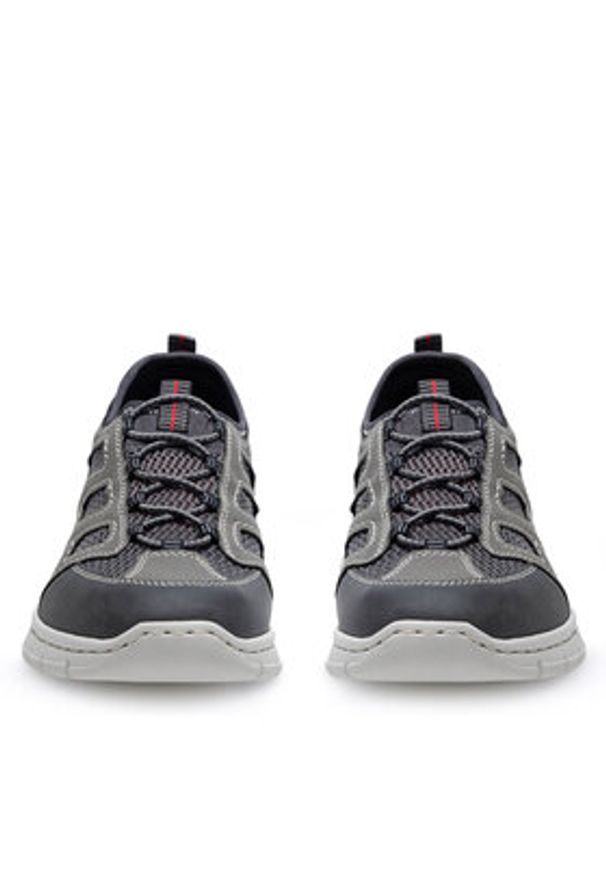 Rieker Półbuty B7762-45 Szary. Kolor: szary. Materiał: materiał