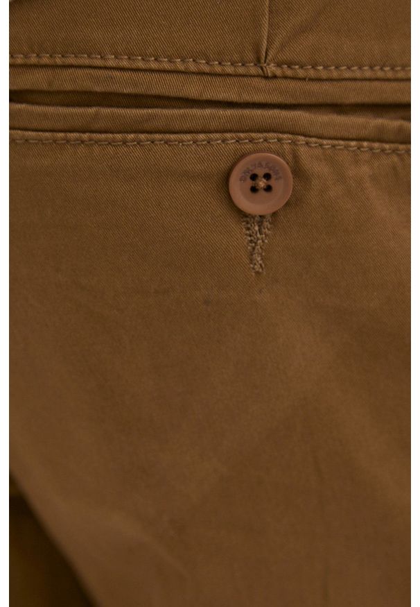 Only & Sons spodnie męskie kolor brązowy w fasonie chinos. Kolor: brązowy. Materiał: bawełna