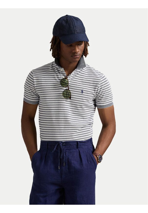 Polo Ralph Lauren Polo 710974596001 Niebieski Custom Slim Fit. Typ kołnierza: polo. Kolor: niebieski. Materiał: bawełna