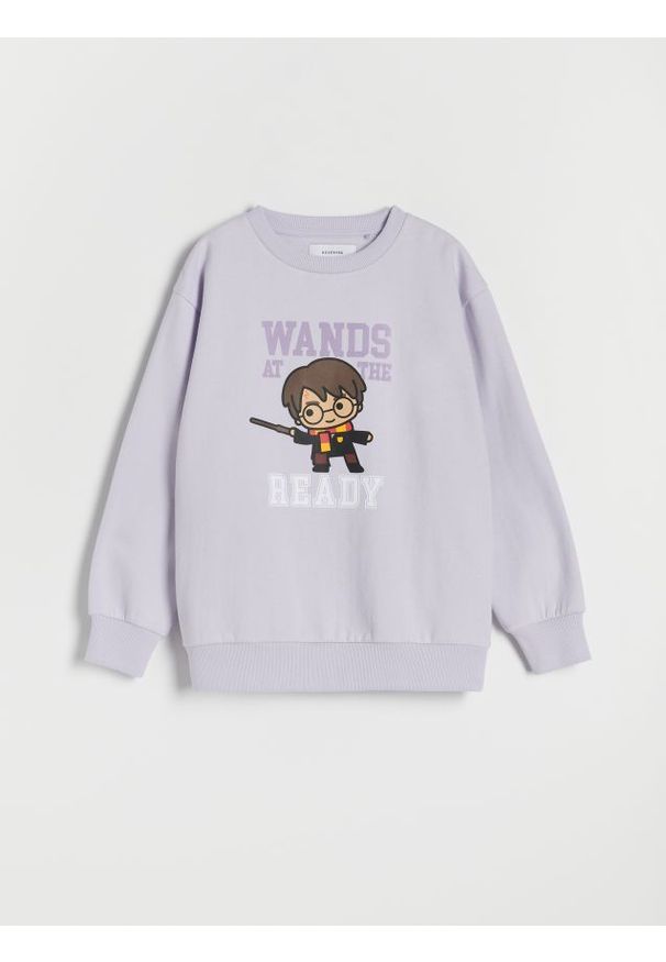 Reserved - Bawełniana bluza Harry Potter - lawendowy. Kolor: fioletowy. Materiał: bawełna