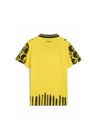 Puma - Młodzieżowa koszulka KIDSUPER × BORUSSIA DORTMUND PUMA. Kolor: żółty, wielokolorowy, czarny. Wzór: geometria, kolorowy