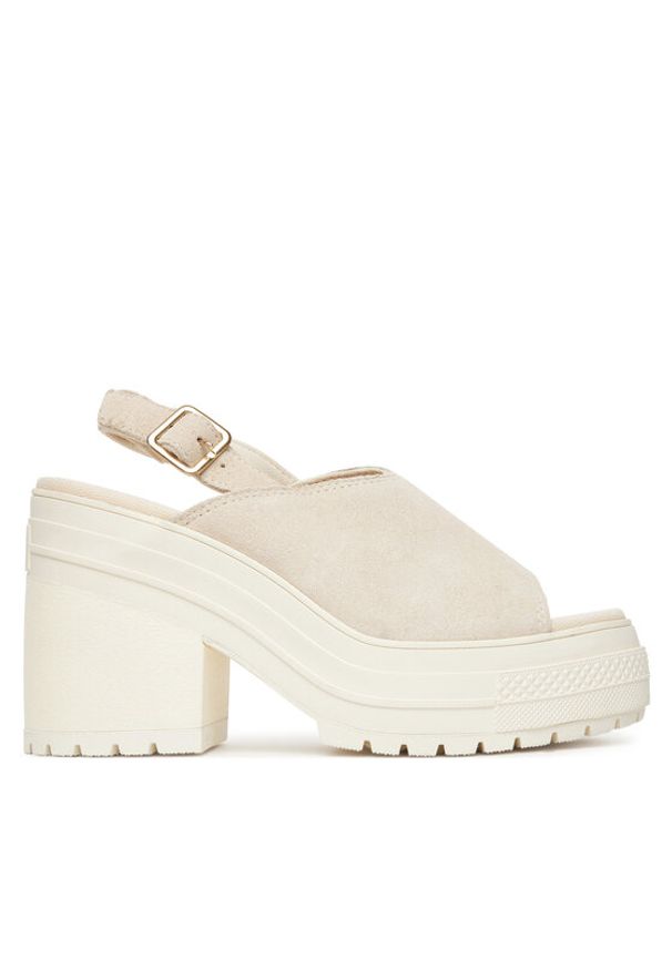 Converse Sandały Chuck 70 De Luxe Heel Mule A15070C Écru. Kolor: kremowy. Materiał: skóra, zamsz