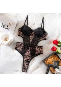 Intica - Body z wycięciami na ramiączkach eleganckie Aljona. Materiał: materiał #1