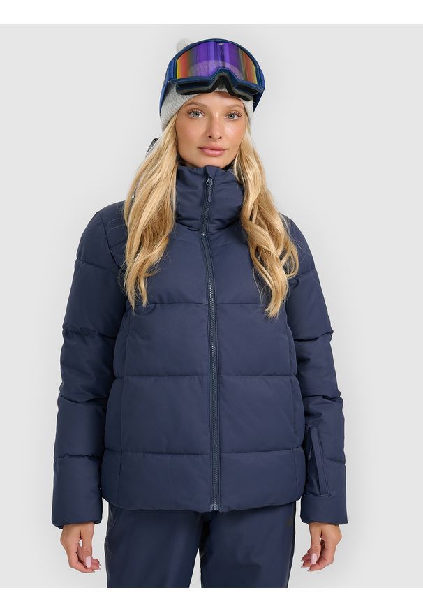 4f - 4F Kurtka narciarska membrana 5000 damska - granatowa M. Kolor: niebieski. Materiał: poliester. Wzór: gładki. Sezon: zima