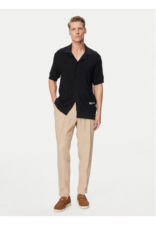 Karl Lagerfeld Jeans Polo B2M18028 Czarny Relaxed Fit. Typ kołnierza: polo. Kolor: czarny. Materiał: bawełna