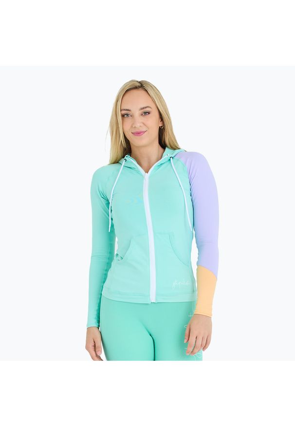 JETPILOT - Bluza damska Jetpilot Pacer Hooded Rashie. Kolor: niebieski. Materiał: polar. Sezon: zima