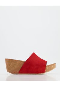 Venezia - KLAPKI NA KOTURNIE ILENIA1 CRO ROSS. Materiał: skóra, syntetyk, zamsz. Obcas: na koturnie #1