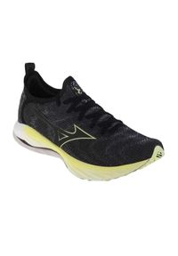 Mizuno - Męskie Buty Sportowe Neo Wind Wave. Kolor: czarny, zielony, wielokolorowy. Model: Mizuno Wave. Sport: turystyka piesza