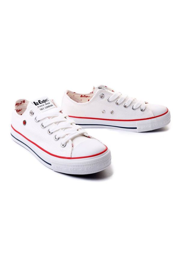 Lee Cooper - LEE COOPER LCW-22-31-0875L white, półtrampki damskie. Zapięcie: sznurówki. Kolor: biały. Szerokość cholewki: normalna