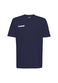 Koszulka sportowa z krótkim rękawem męska Hummel hmlGO cotton. Kolor: niebieski. Długość rękawa: krótki rękaw. Długość: krótkie