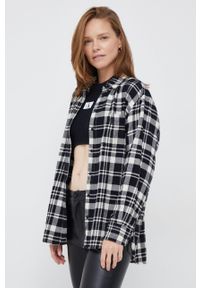 GAP koszula bawełniana damska kolor czarny relaxed z kołnierzykiem klasycznym. Typ kołnierza: kołnierzyk klasyczny. Kolor: czarny. Materiał: bawełna. Styl: klasyczny #2