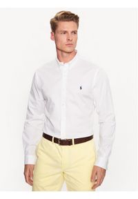 Polo Ralph Lauren Koszula 710906936003 Biały Slim Fit. Typ kołnierza: polo. Kolor: biały