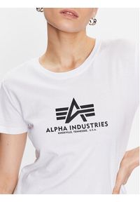 Alpha Industries T-Shirt New Basic 196051 Biały Regular Fit. Kolor: biały. Materiał: bawełna #5