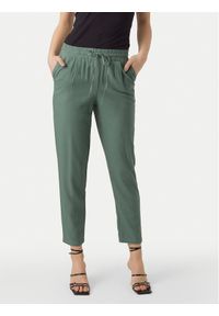 Vero Moda Spodnie materiałowe Jesmilo 10279691 Zielony Regular Fit. Kolor: zielony. Materiał: len