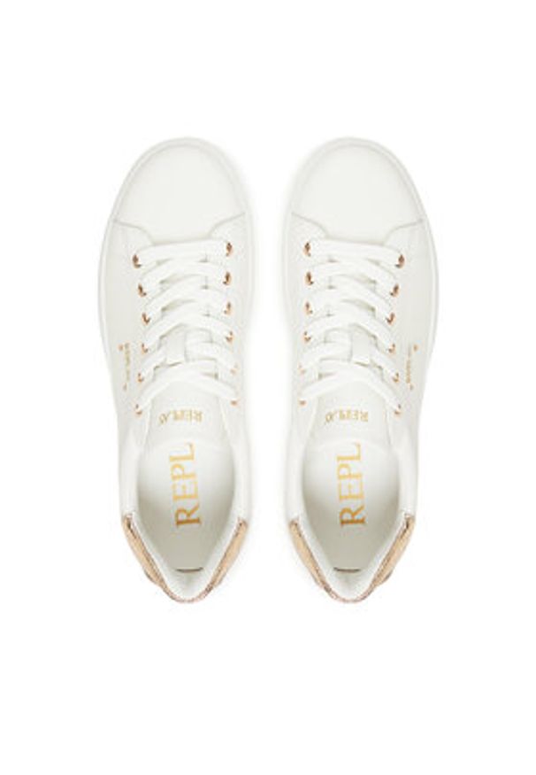 Replay - REPLAY Sneakersy GWZ7F.000.C0001L Biały. Kolor: biały. Materiał: skóra
