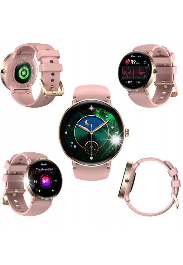 Smartwatch Zeblaze Smartwatch Zeblaze Lily 2 - różowy. Rodzaj zegarka: smartwatch. Kolor: różowy