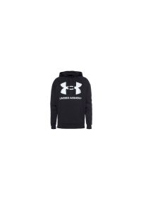 Under Armour - Bluza z kapturem Męska Rival Fleece Big Logo. Typ kołnierza: kaptur. Kolor: wielokolorowy, czarny, biały. Materiał: materiał, bawełna