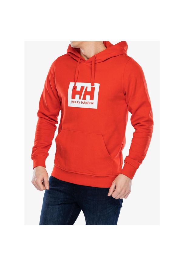 Bluza z kapturem męska Helly Hansen HH Box Hoodie. Typ kołnierza: kaptur. Kolor: czerwony