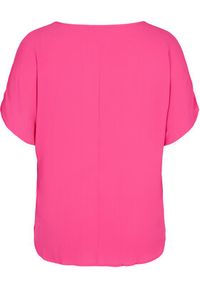 Zizzi Bluzka V10000A Różowy Regular Fit. Kolor: różowy. Materiał: syntetyk #4
