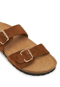 ONLY Shoes Klapki Onlmaxi-13 Pu Strap Buckle 15331392 Brązowy. Kolor: brązowy. Materiał: materiał #4