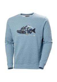 Bawełniana bluza z kapturem Helly Hansen f2f organic. Typ kołnierza: kaptur. Kolor: niebieski. Materiał: bawełna