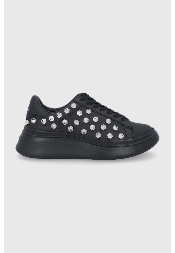 MOA Concept - Buty. Nosek buta: okrągły. Zapięcie: sznurówki. Kolor: czarny. Materiał: skóra, guma. Obcas: na platformie