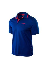 Hi-tec - Męska Treningowa Koszulka Polo Site II. Typ kołnierza: polo. Kolor: niebieski, czerwony, wielokolorowy