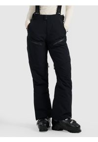 4f - 4F Spodnie narciarskie membrana 15000 damskie - czarne L. Kolor: czarny. Materiał: materiał. Technologia: Thinsulate. Wzór: gładki. Sezon: zima. Sport: narciarstwo #2