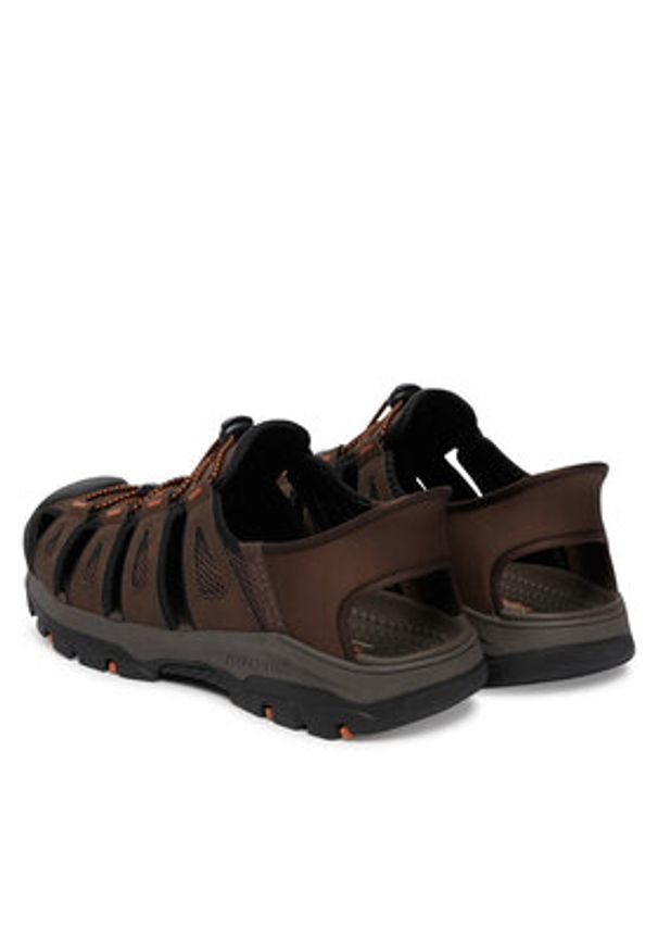 skechers - Skechers Sandały Tresmen 205187/CHOC Brązowy. Kolor: brązowy. Materiał: skóra