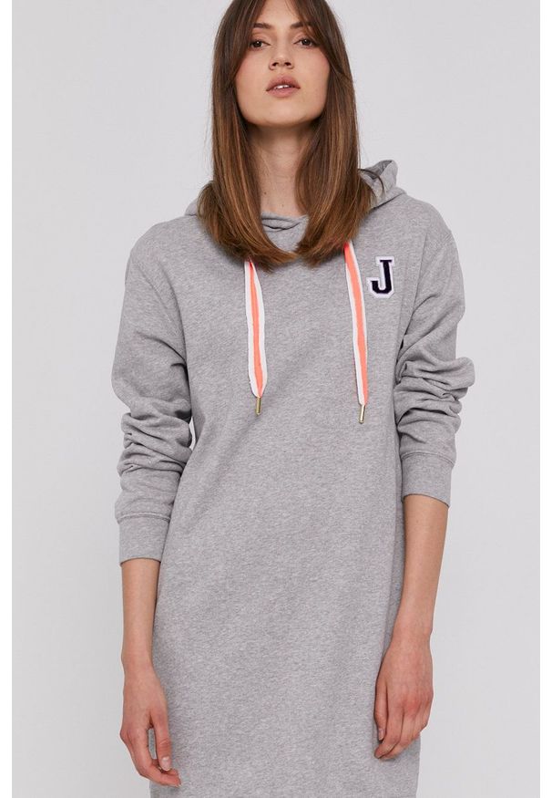 JOOP! - Joop! - Bluza bawełniana. Okazja: na co dzień. Kolor: szary. Materiał: bawełna. Długość rękawa: długi rękaw. Długość: długie. Styl: casual