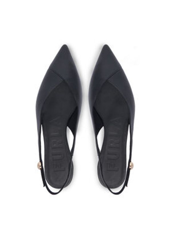 Furla Baleriny Sfera YK92SFE X30000 Czarny. Kolor: czarny. Materiał: skóra, zamsz