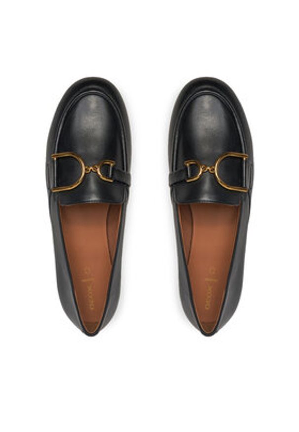 Geox Loafersy D Palmaria D45MUJ 000TU C9997 Czarny. Kolor: czarny. Materiał: skóra, zamsz