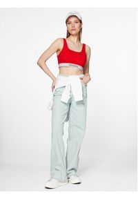 Tommy Jeans Top DW0DW15300 Czerwony Slim Fit. Kolor: czerwony. Materiał: syntetyk #2