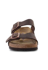 Klapki męskie Birkenstock Arizona. Kolor: brązowy. Materiał: skóra