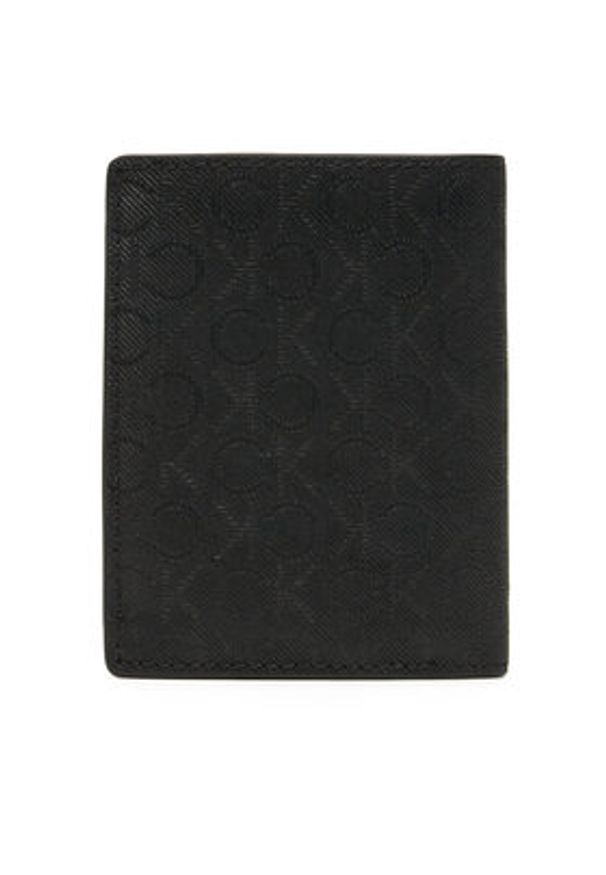 Calvin Klein Duży Portfel Męski Ck Must Mono Bifold 7cc W/Coi K50K512686 Czarny. Kolor: czarny. Materiał: skóra