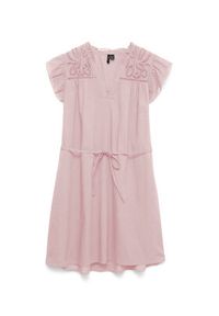 Vero Moda Sukienka letnia Line 10346970 Różowy jasny Oversize. Kolor: różowy. Materiał: bawełna. Sezon: lato. Typ sukienki: oversize #5