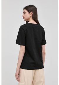 Trussardi Jeans - Trussardi t-shirt bawełniany kolor czarny. Okazja: na co dzień. Kolor: czarny. Materiał: bawełna. Wzór: nadruk. Styl: casual #5
