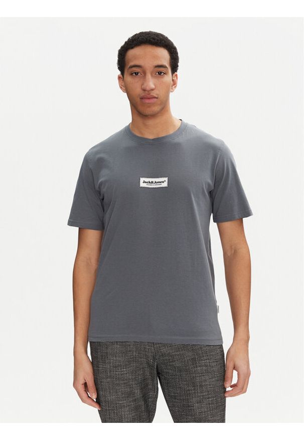 Jack & Jones - Jack&Jones T-Shirt Split 12273182 Niebieski Regular Fit. Kolor: niebieski. Materiał: bawełna