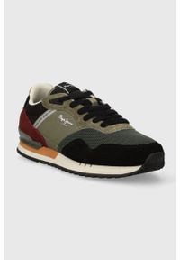 Pepe Jeans sneakersy LONDON FOREST M kolor zielony PMS30992. Nosek buta: okrągły. Kolor: zielony. Materiał: guma #4