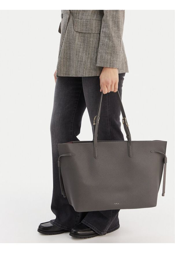 Furla Torebka Ava L WB02059 BX4329 CN 4618S Szary. Kolor: szary. Materiał: skórzane