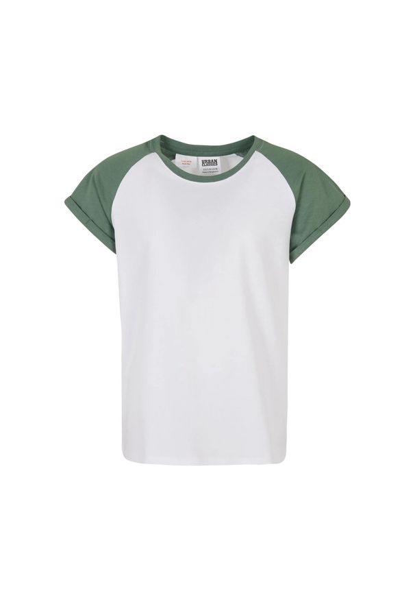 Urban Classics - T-shirt Dla Dziewczynki. Kolor: brązowy, zielony, wielokolorowy. Sport: turystyka piesza