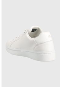 TOMMY HILFIGER - Tommy Hilfiger sneakersy skórzane CORP WEBBING SNEAKER kolor biały FW0FW07379. Nosek buta: okrągły. Zapięcie: sznurówki. Kolor: biały. Materiał: skóra #5