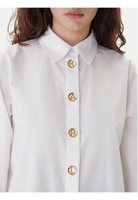 Karl Lagerfeld - KARL LAGERFELD Koszula B1W11012 Biały Regular Fit. Typ kołnierza: dekolt w karo. Kolor: biały. Materiał: bawełna #3