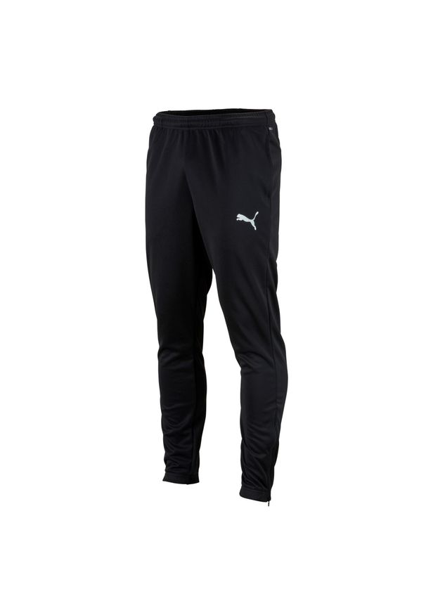 Spodnie piłkarskie dla dzieci Puma teamRISE Poly Training Pants Jr. Kolor: czarny. Materiał: poliester