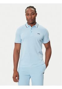 BOSS Polo Paddy 50469055 Błękitny Regular Fit. Typ kołnierza: polo. Kolor: niebieski. Materiał: bawełna