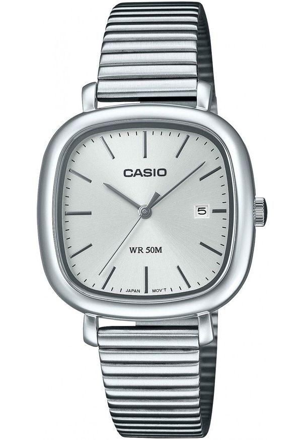 Zegarek damski Casio LTP-B166D-7AVEF srebrny. Kolor: srebrny