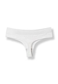 Intica - Figi damskie z koronkowym klinem na co dzień i specjalne okazje Douwina. Kolor: biały. Materiał: koronka