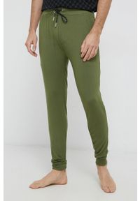 Ted Baker Spodnie piżamowe męskie kolor zielony gładka. Kolor: zielony. Materiał: dzianina. Wzór: gładki #1