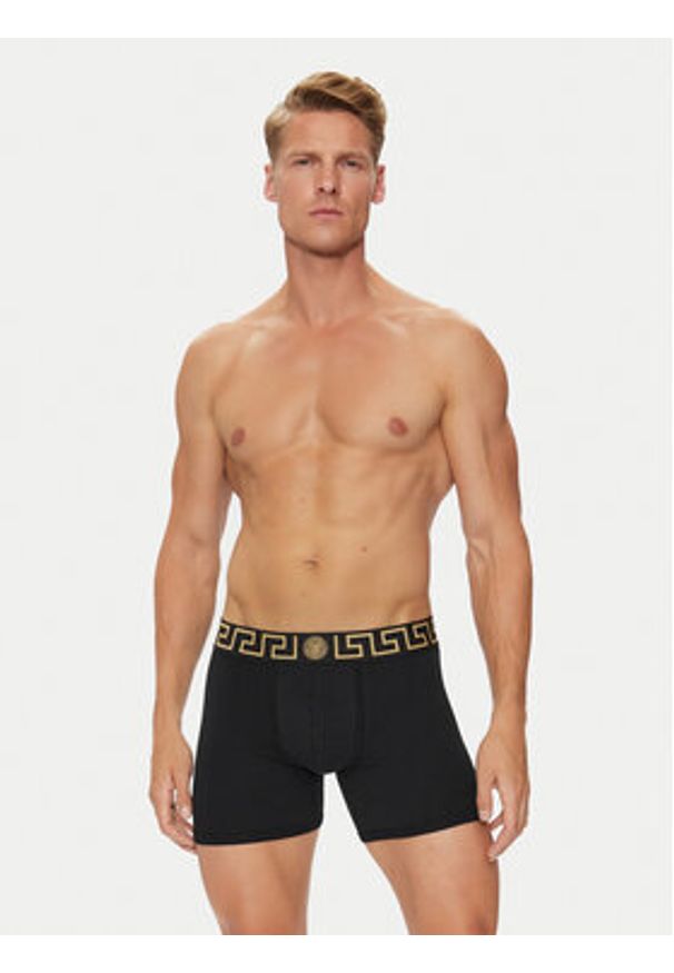 VERSACE - Versace Bokserki AU10028 1A10011 Czarny. Kolor: czarny. Materiał: bawełna