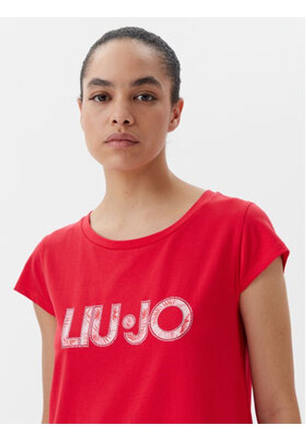 Liu Jo Beachwear Sukienka codzienna VA5194 JS003 Czerwony Regular Fit. Okazja: na co dzień. Kolor: czerwony. Materiał: bawełna. Typ sukienki: proste. Styl: casual
